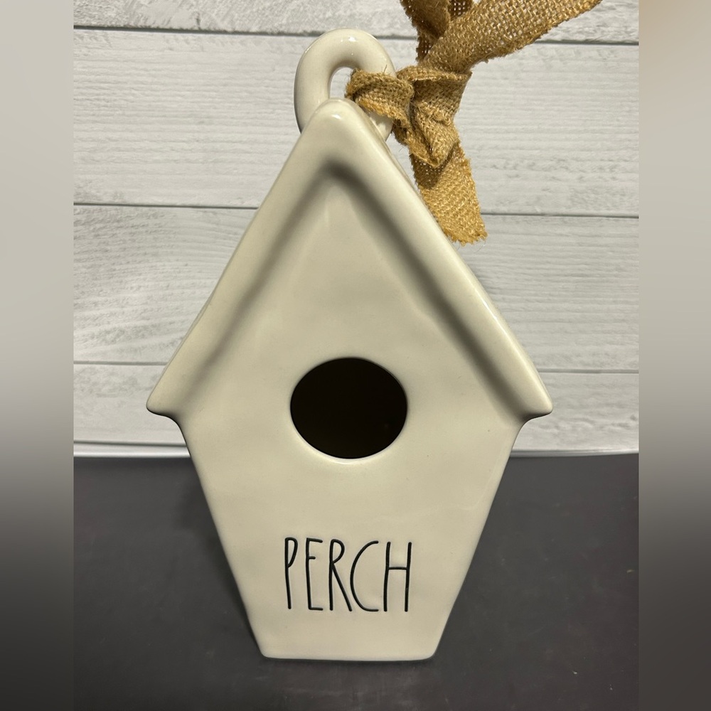 Rae Dunn PERCH Slanted Roof Birdhouse